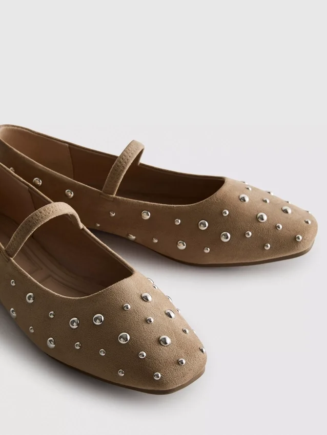 Studded mary janes
