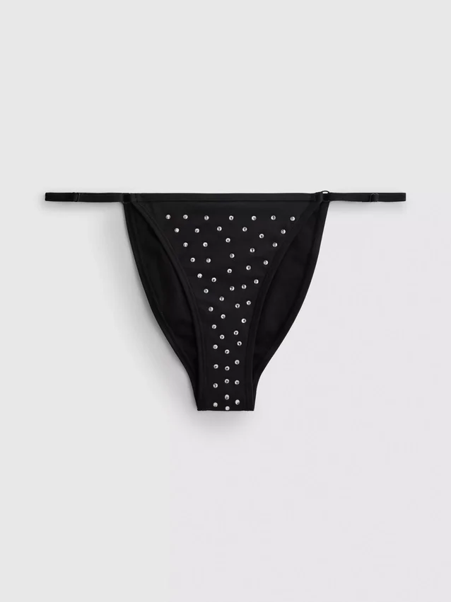 Studded rhinestone bikini bottoms