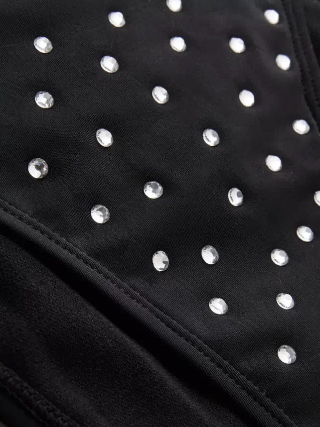 Studded rhinestone bikini bottoms