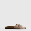 Studded single-strap footbed sandals