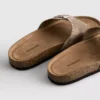 Studded single-strap footbed sandals