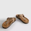 Studded t-bar footbed sandals