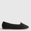 Suede ballet flats