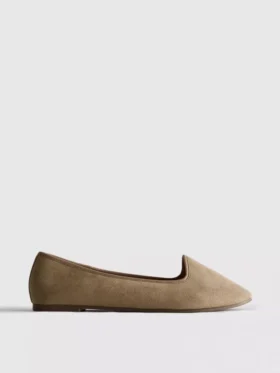 Suede ballet flats