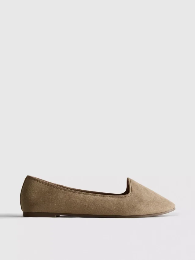 Suede ballet flats
