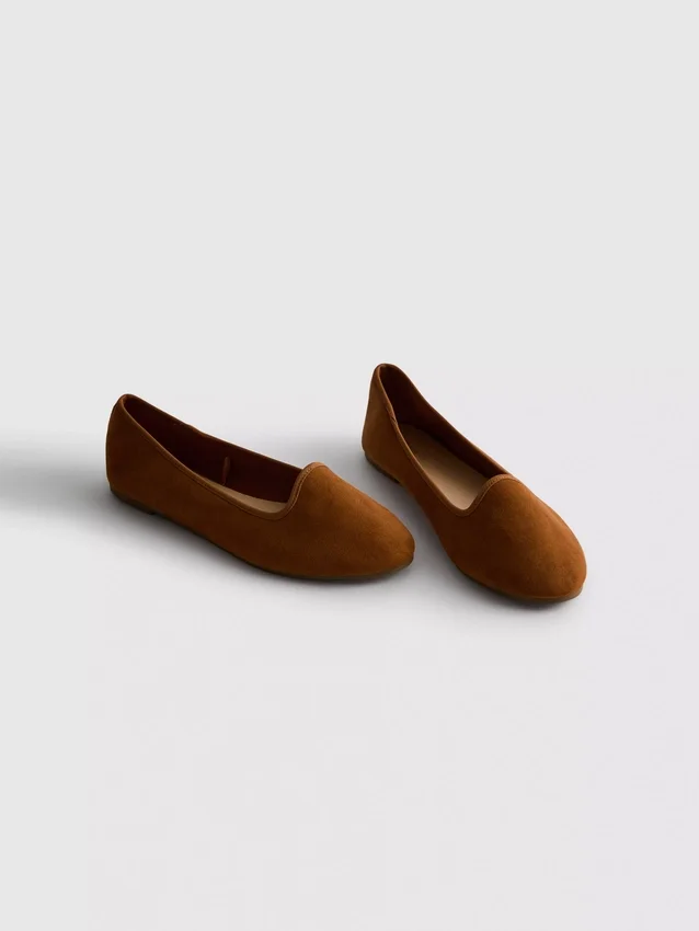 Suede ballet flats
