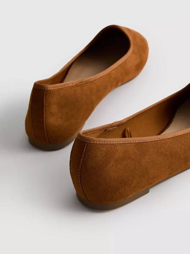 Suede ballet flats