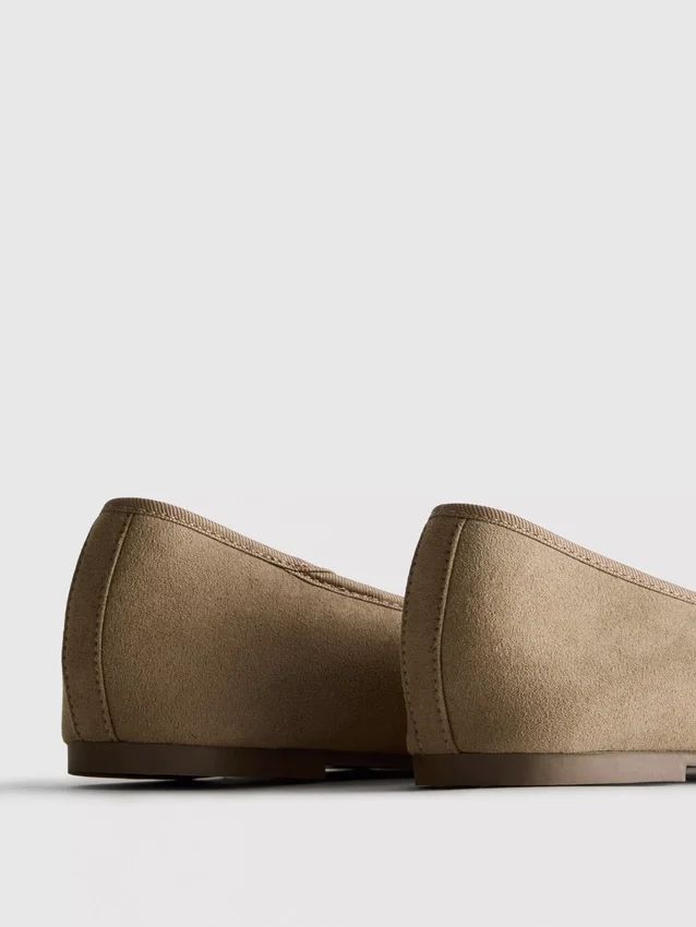 Suede ballet flats