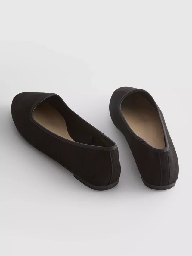 Suede ballet flats