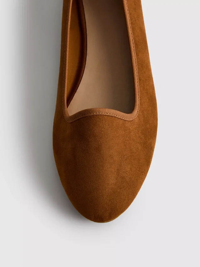 Suede ballet flats