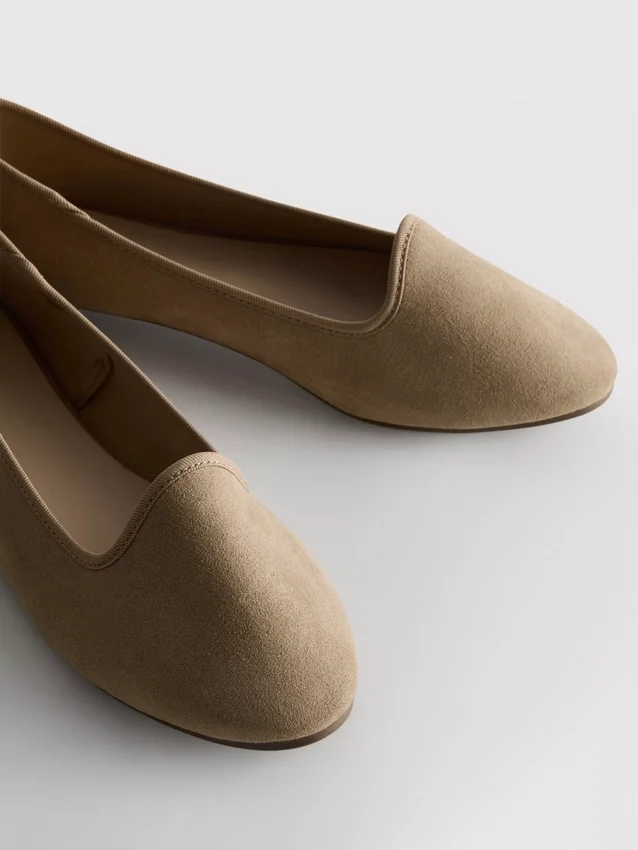 Suede ballet flats