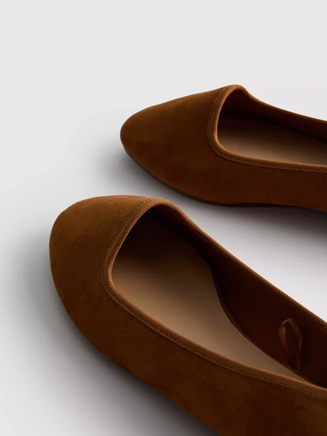 Suede ballet flats