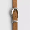 Suede buckle belt