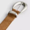 Suede buckle belt