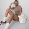 Super soft scoopneck crop top