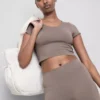 Super soft scoopneck crop top