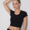 Super soft scoopneck crop top
