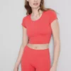 Super soft scoopneck crop top