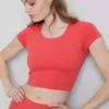 Super soft scoopneck crop top