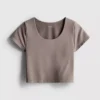 Super soft scoopneck crop top