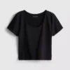Super soft scoopneck crop top