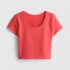 Super soft scoopneck crop top
