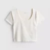 Super soft scoopneck crop top
