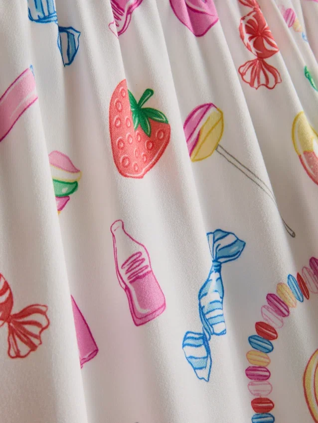 Sweet treat printed boyfriend pajamas