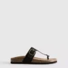 T-bar buckle mule sandals