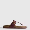 T-bar buckle mule sandals