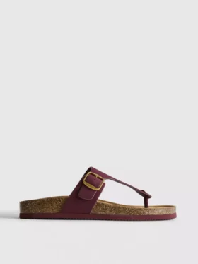 T-bar buckle mule sandals