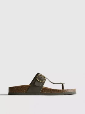 T-bar buckle mule sandals