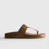 T-bar buckle mule sandals
