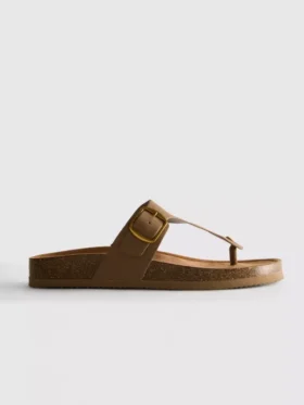 T-bar buckle mule sandals