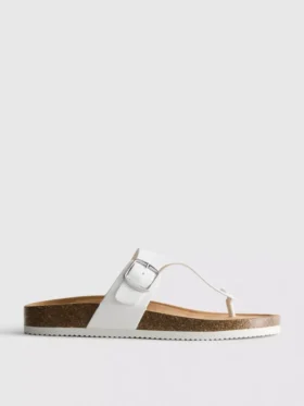 T-bar buckle mule sandals