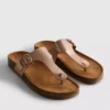 T-bar buckle mule sandals