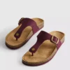 T-bar buckle mule sandals
