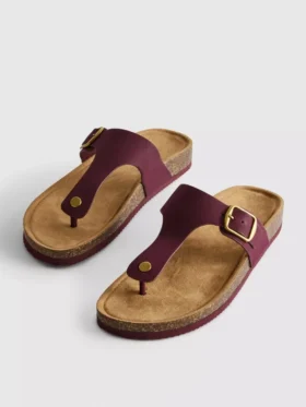 T-bar buckle mule sandals