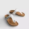 T-bar buckle mule sandals
