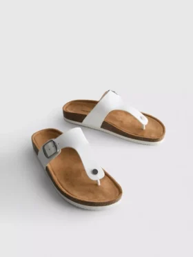 T-bar buckle mule sandals