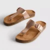 T-bar buckle mule sandals
