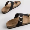 T-bar buckle mule sandals