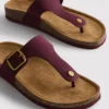 T-bar buckle mule sandals