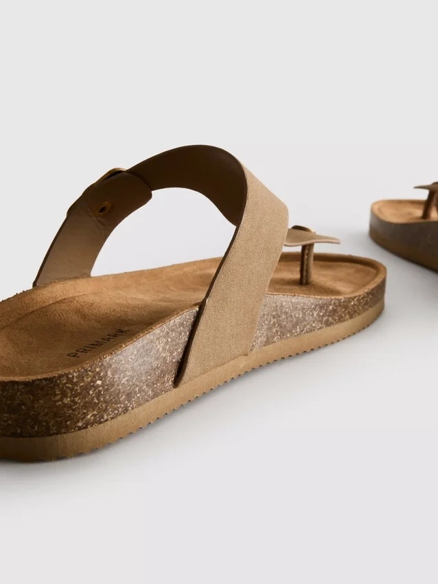 T-bar buckle mule sandals