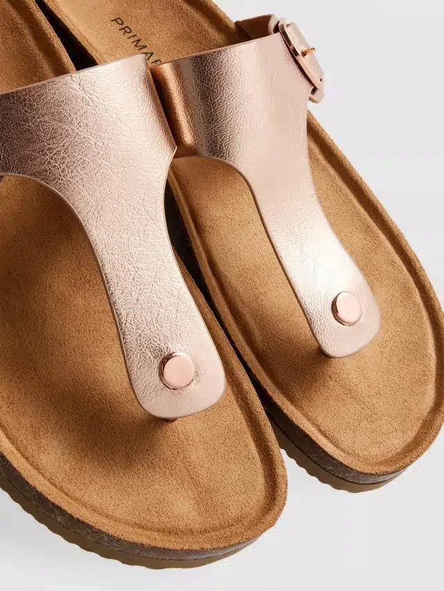 T-bar buckle mule sandals