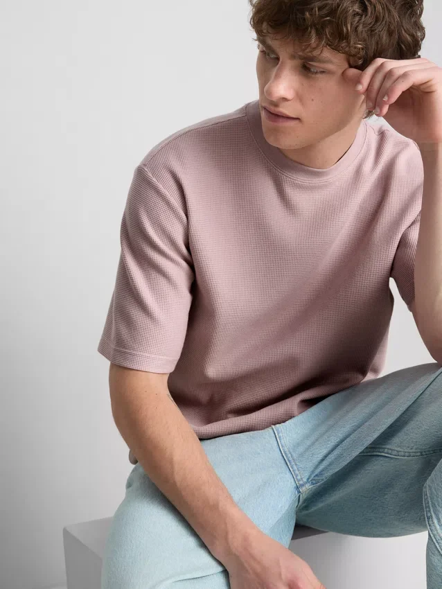 Textured boxy t-shirt