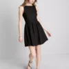 Textured crinkle mini dress