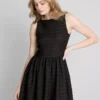 Textured crinkle mini dress