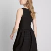 Textured crinkle mini dress