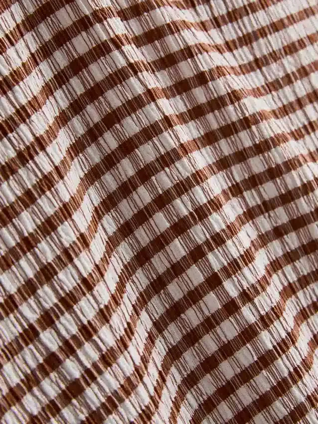 Textured crinkle mini dress